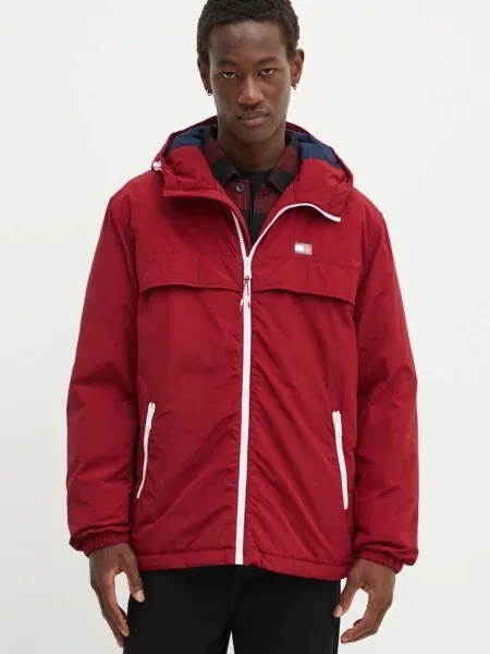 Яке Tommy Jeans зимен модел бордо