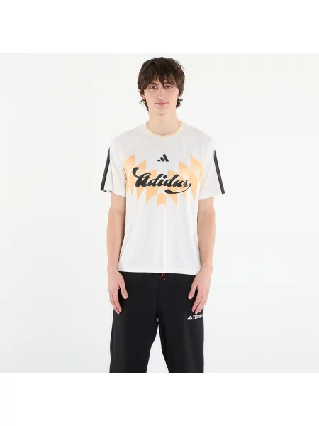 T-shirt adidas House Of Tiro X Common Goal Jersey T-Shirt Off White/ Black/ Semi Ice Tangerine XXL biała