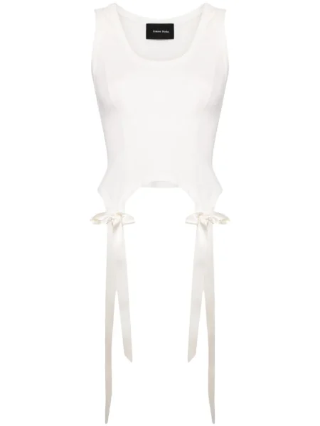 Podkoszulka Simone Rocha z kokardką biała