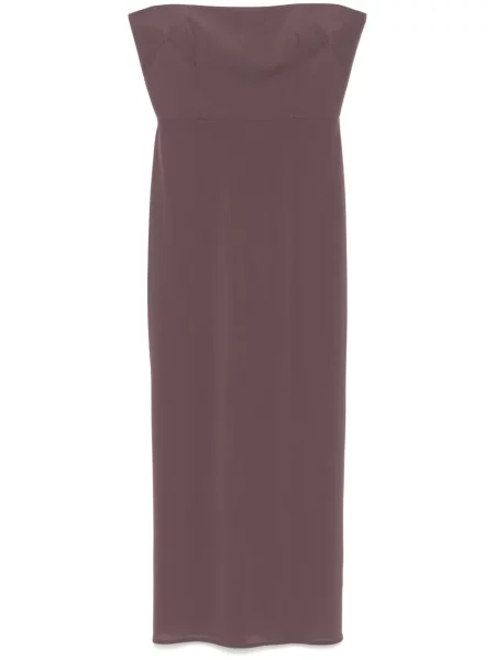 Rochie maxi Alex Perry din crep de costum maro