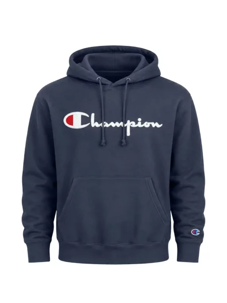 Hanorac cu glugă Champion din fleece albastru