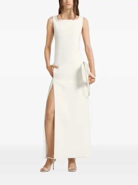 Rochie maxi Courreges din crep alb