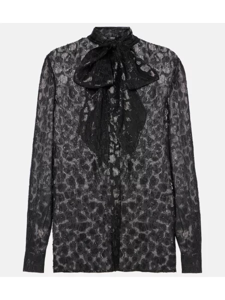 Bluză Versace din satin negru