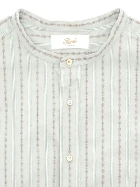 Prugasta košulja Fortela sa stojećim ovratnikom