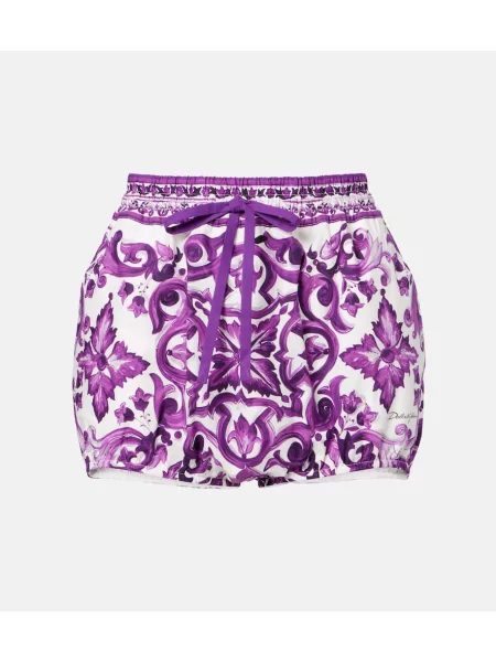 Pantaloni scurți Dolce&gabbana din poplin violet