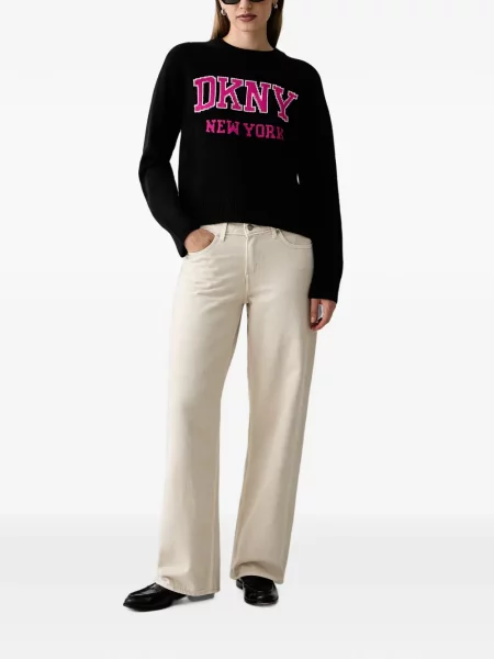 Pulover Dkny cu autograf negru