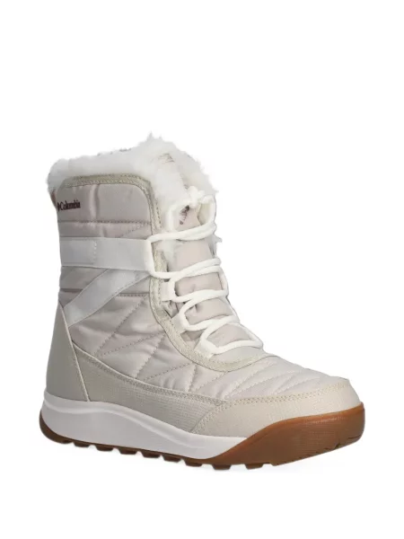 Matlasat botine Columbia cu blană alb
