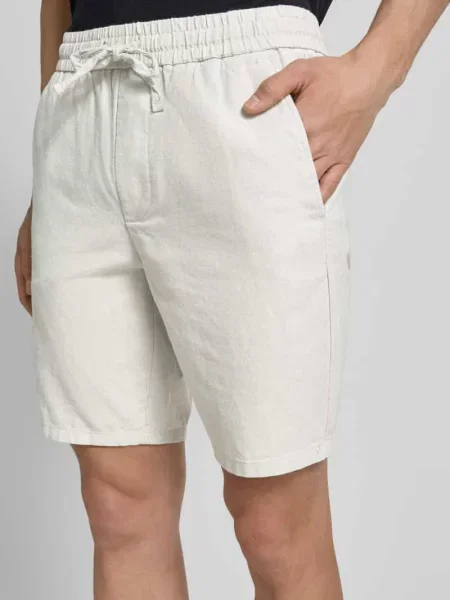 Szorty z mieszanki bawełny i lnu model ‘LINUS’ Only & Sons
