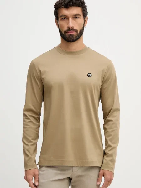 Majica z dolgimi rokavi BOSS C-Townley 01 zelena