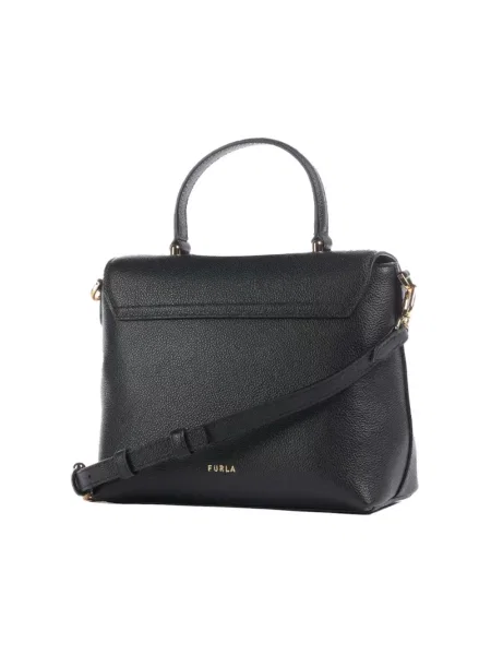 Top Furla skórzany czarny
