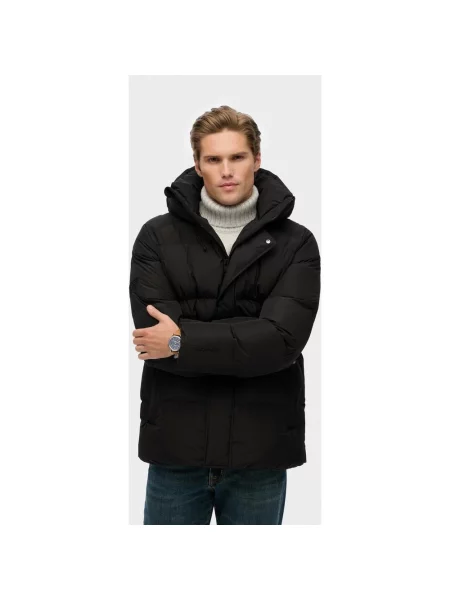 Kurtka z kapturem Superdry Baffle Sports S czarny