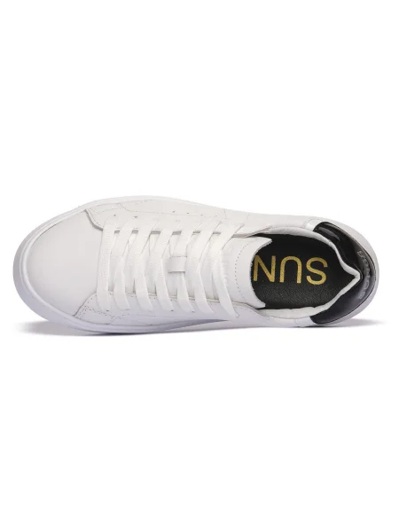 Pantofi Sun68 din piele alb