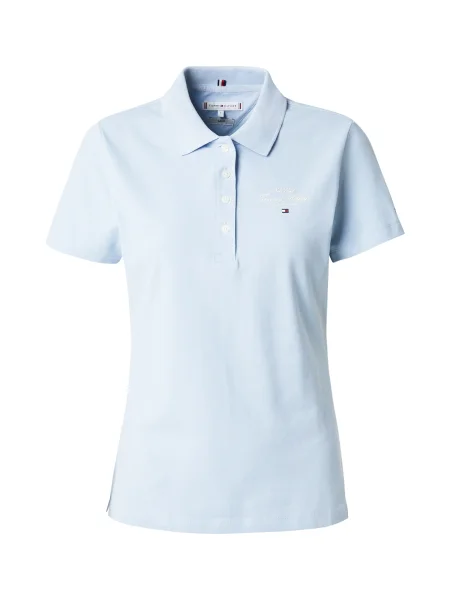 Tommy Hilfiger Polo Svijetloplava Slim Fit bijela