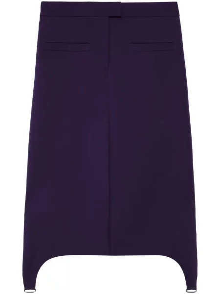 Spódnica midi Courreges do kolan z twillu fioletowa