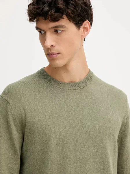 Шерстяной легкий свитер Pepe Jeans зеленый