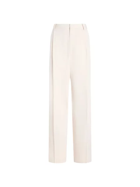 Pantaloni Proenza Schouler plisate din țesătură twill