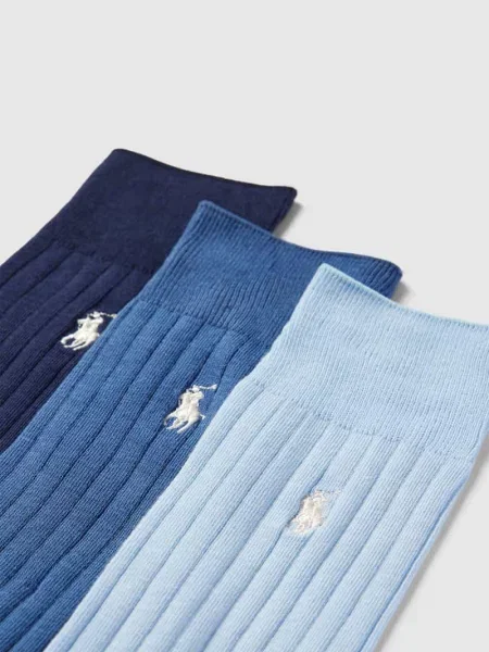 Skarpety z mieszanki bawełny w zestawie 3 szt. Polo Ralph Lauren Underwear niebieskie