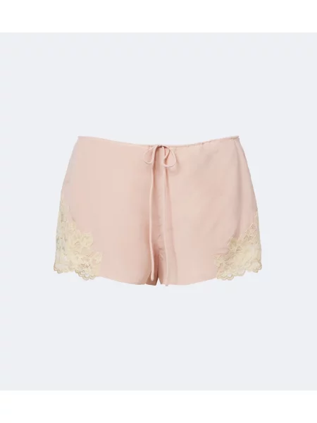Pantaloni scurți De La Vali din dantelă roz