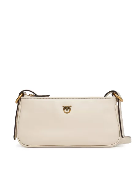 PINKO Torbica Half Moon Baguette Mini AI PLTT Écru bež