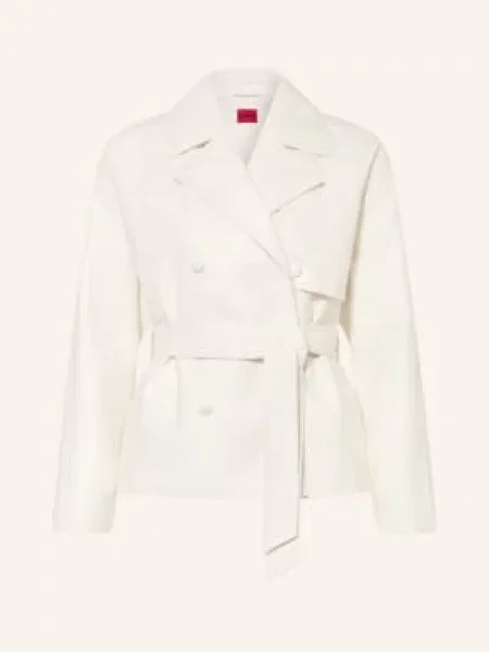 Hugo Kurtka Aisandi W Stylu Skórzanym weiss biała