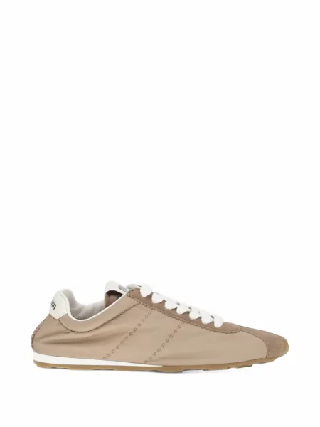 Sneakerși Miu Miu din piele de căprioară