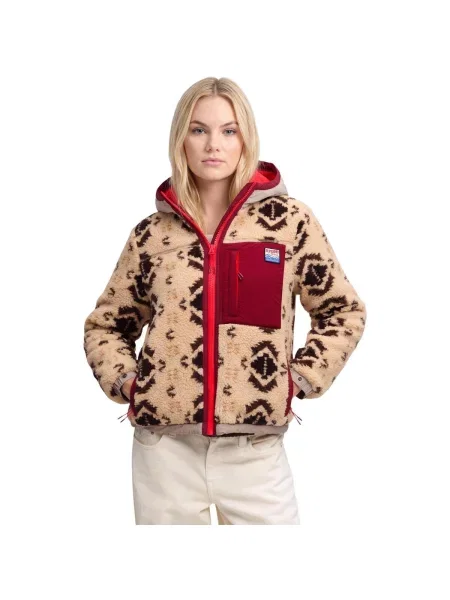 Fleecová mikina Superdry béžová
