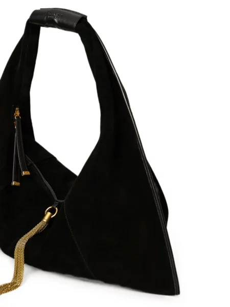 Colier Twinset din piele negru
