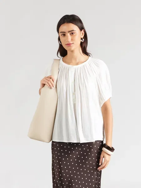 GAP Bluză POPOVER' alb