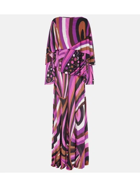 Rochie maxi Pucci de mătase de costum