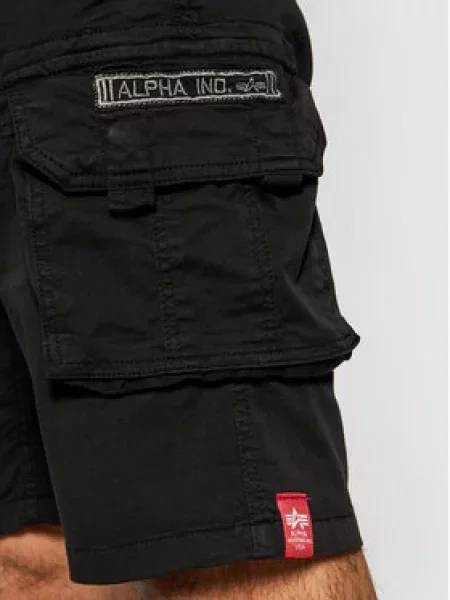Šortky z materiálu Alpha Industries černé