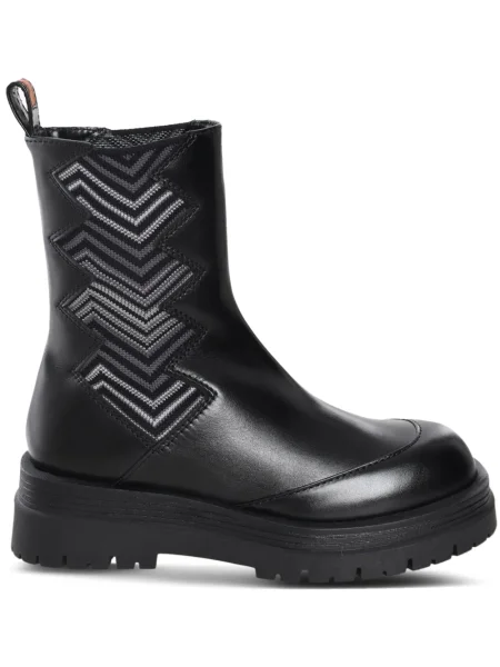 Botine Missoni cu broderie negru