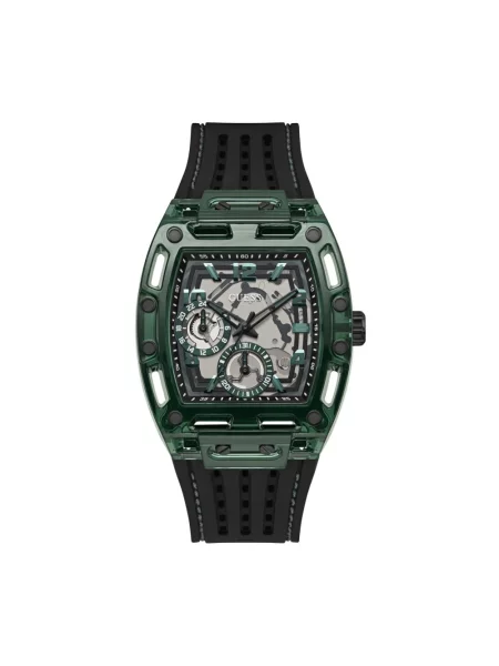 Lniany zegarek Guess zielony