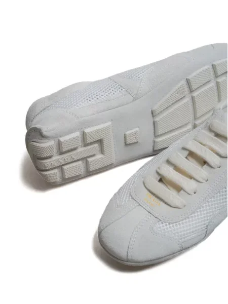 Sneakerși Prada plasă alb