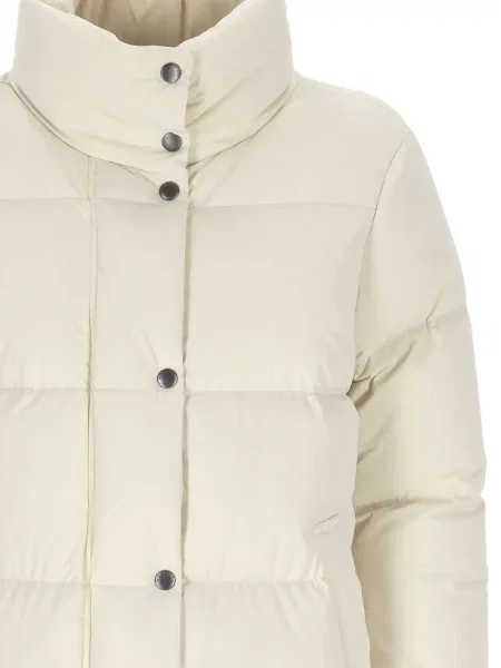 Matlasat geacă parka Woolrich alb