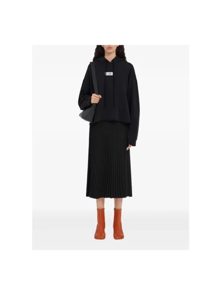 Bluza z kapturem Mm6 Maison Margiela czarna