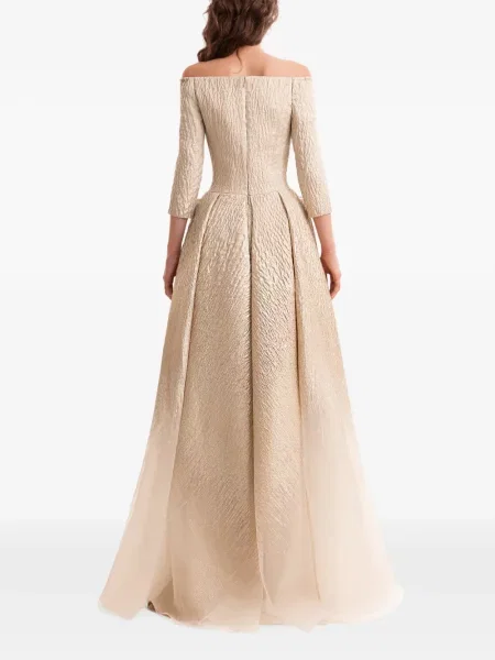 Rochie maxi Gemy Maalouf din jacard de costum