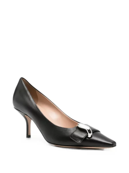 Pantofi cu toc Emporio Armani cu cataramă negru