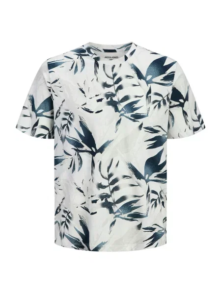 Jack & Jones Plus Tricou JJHONOLULU bleumarin alb