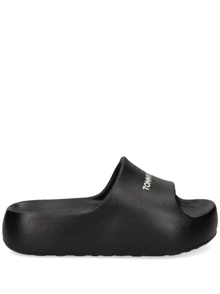 Чехли Tommy Jeans с принт черно