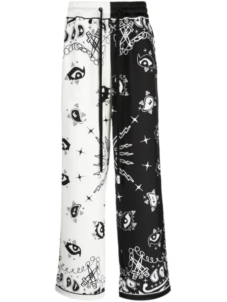 Pantaloni Haculla cu imagine cu model paisley negru