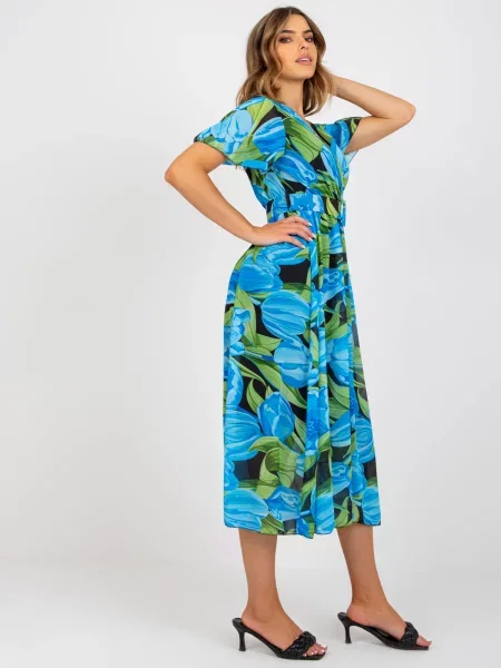 Rochie midi Fashionhunters până la genunchi de costum negru