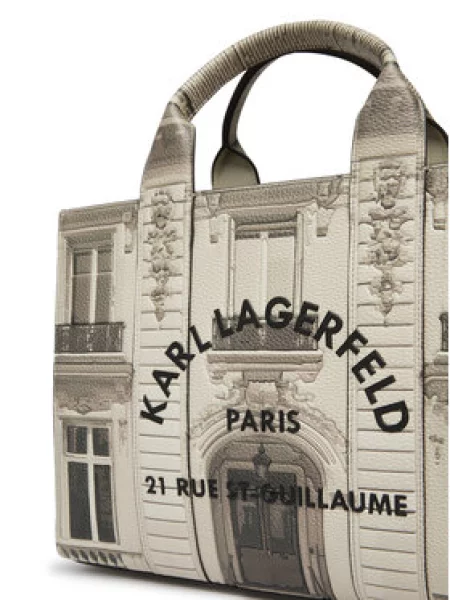 Karl Lagerfeld Ručna torbica Maison De Karl / bež / tamo / crna siva