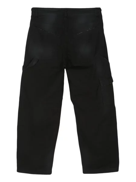 Apkirptas cargo stiliaus kelnės Balenciaga juoda
