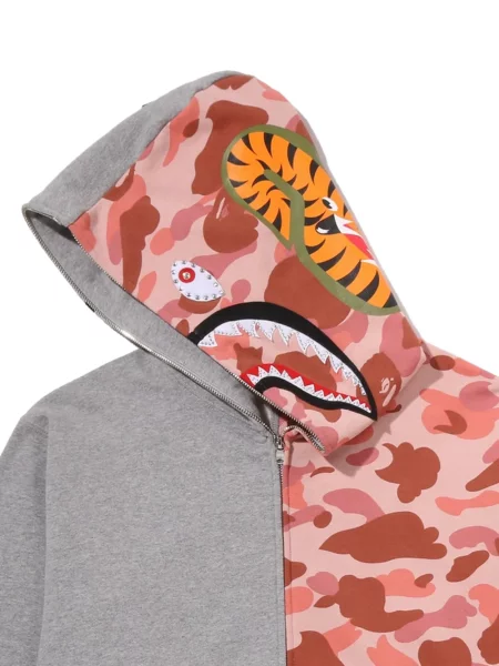 Hanorac cu glugă A Bathing Ape® cu strasuri gri