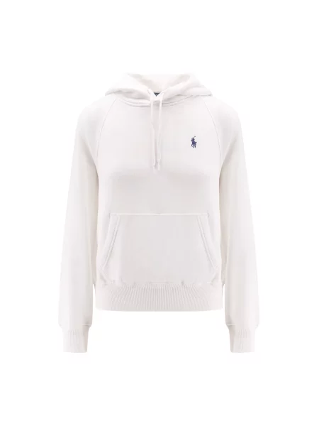 Haftowana bluza z kapturem Polo Ralph Lauren z kapturem biała