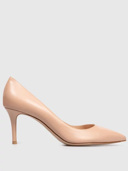Кожаные туфли Gianvito Rossi бежевые
