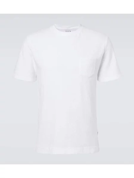 Polo Fedeli din material terry alb