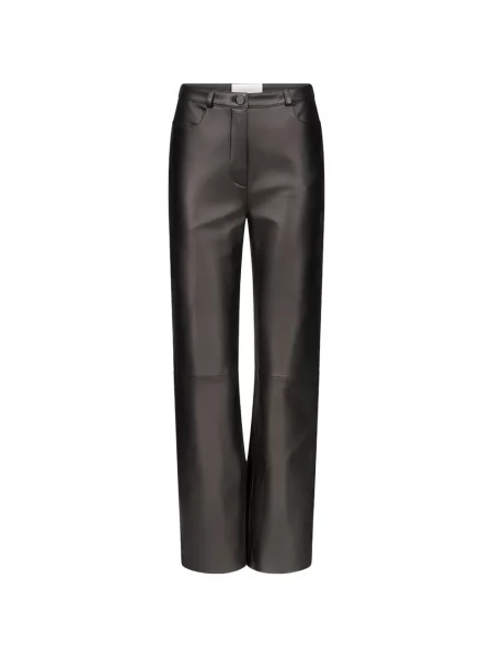 Pantaloni Loulou De Saison din piele negru
