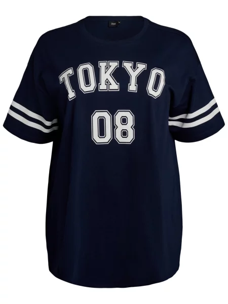 Zizzi Tricou Enilla bleumarin alb