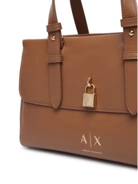 Torbica Armani Exchange Svijetlo smeđa